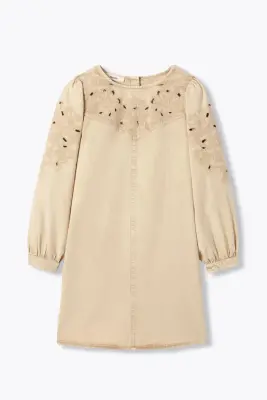 Robe en jean brodé Femme
