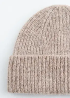 Bonnet en laine mélangée - Beige