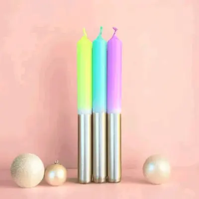 Bougies dip dye stargazing