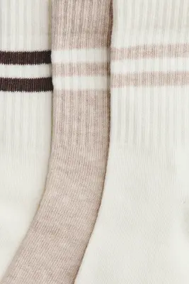 Lot de 3 paires de chaussettes - Ivoire/beige chiné