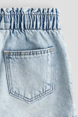 Short Loose Fit en denim - Bleu denim clair