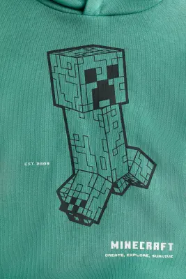 Hoodie avec motifs imprimés - Vert/Minecraft