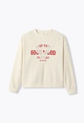 Sweat-shirt à message Femme