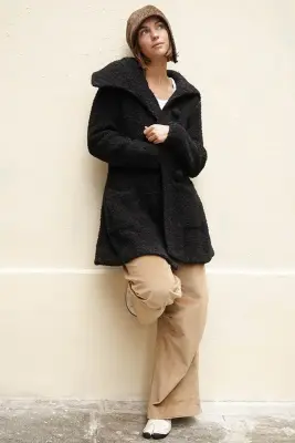 Manteau en Alpaga Bouclette