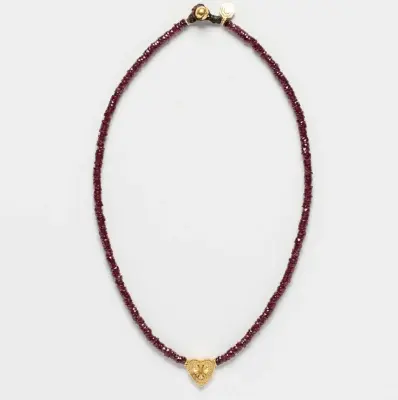 Nouveau ! BOHEMIAN RHAPSODIE PARIS Collier Virna Grenat -30%