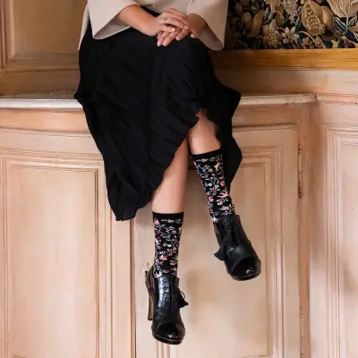 Chaussettes aubussonaises noir