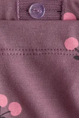 Legging imprimé en coton - Violet/cerises