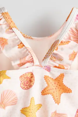 Maillot de bain à motif - Rose clair/vie marine