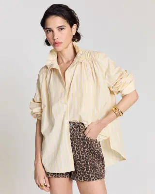 Chemise Leonor rayures jaune