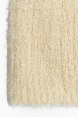 Bonnet en maille duveteuse - Jaune clair