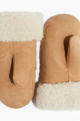 Moufles chaudement doublées - Beige
