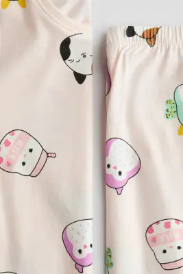 Pyjama en jersey - Rose clair/Squishmallows