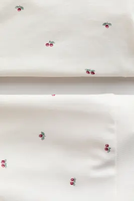 Ensemble 2 pièces body et legging - Crème/cerises