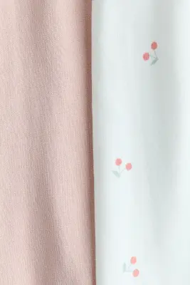 Lot de 2 pantalons jogger - Rose clair/cerises