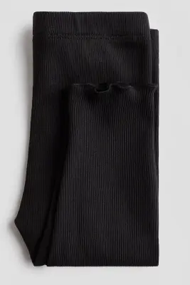 Legging en coton côtelé - Noir