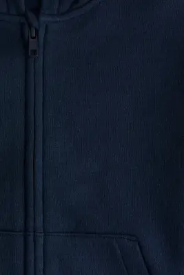 Hoodie oversize zippé - Bleu foncé