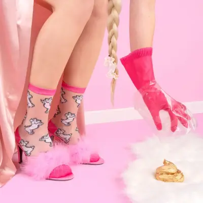 Chaussettes transparentes Caniche Coucou Suzette