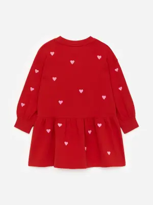 Robe sweat oversize - Rouge/Rose