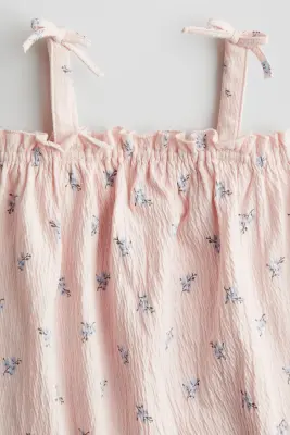 Combinaison froissée - Rose clair/fleuri