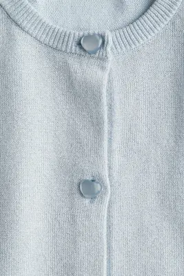 Gilet scintillant en maille fine - Bleu clair