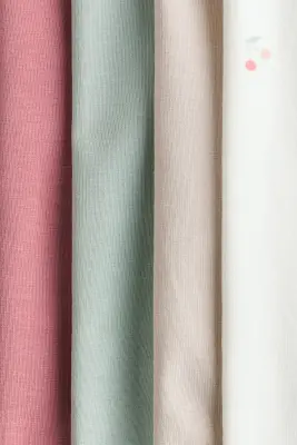 Lot de 4 leggings en jersey de coton - Rose/cerises