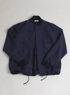 Sport Parka in Navy Blue Technical Microfiber
