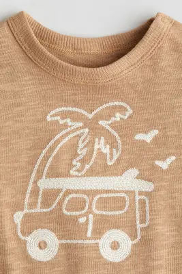 T-shirt imprimé - Beige/jeep