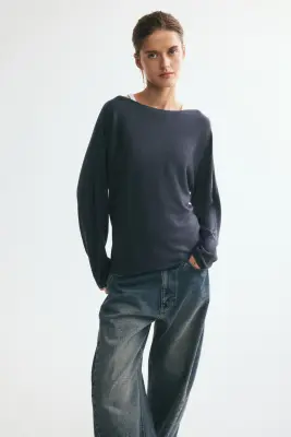 Pull épaules nues - Gris foncé