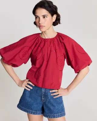 Blouse Mona rouge