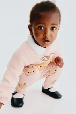 Ensemble 2 pièces sweat et legging - Rose clair/citrouilles