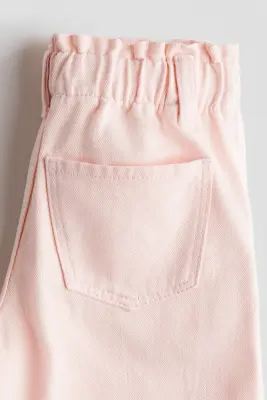 Jean paper bag Wide Leg - Rose clair
