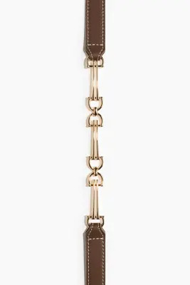 Ceinture avec détail façon mors - Marron/doré
