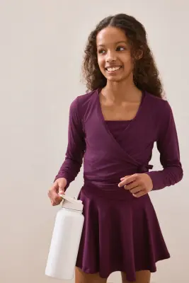 Top de sport croisé SoftMove™ - Prune lilas