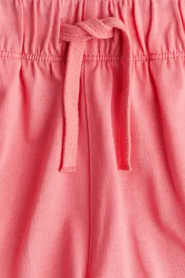 Short en jersey de coton - Rose corail