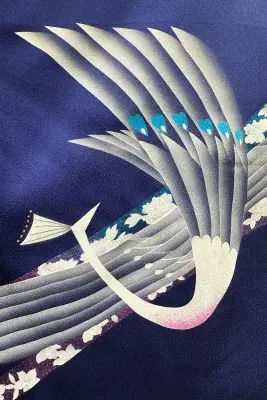Veste Kimono Cache-cœur "Tsuru"
