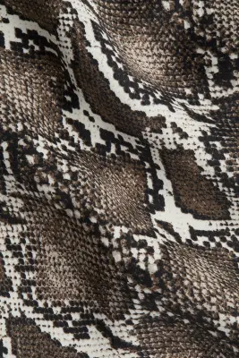 Jupe midi - Marron/motif peau de serpent