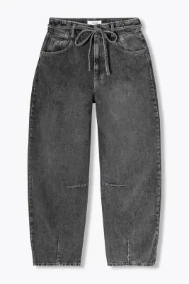 Jean balloon taille haute