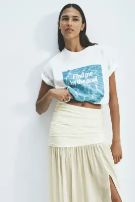 Jupe maxi vaporeuse - Jaune clair