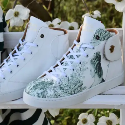 Baskets Mid vertes Marie-Antoinette