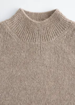 Plastron à col en laine - Taupe