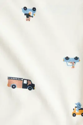 Body imprimé en coton - Crème/véhicules