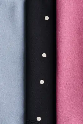 Lot de 3 sweats à l'intérieur brossé - Rose/pois