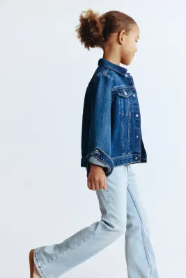 Super Soft Flared Leg Jeans - Bleu denim clair