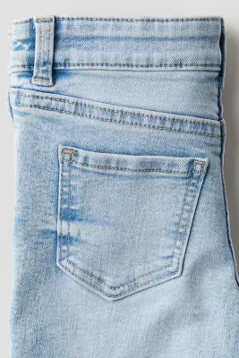 Cropped Flared Leg Jeans - Bleu denim clair
