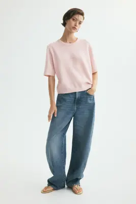T-shirt en maille - Rose ancien clair