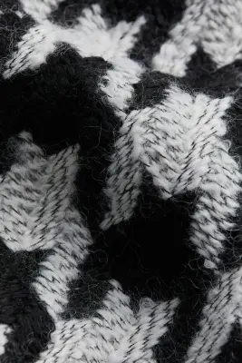 Minijupe - Blanc/motif pied-de-poule
