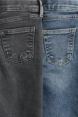 Lot de 2 Slim Fit Jeans - Gris denim/bleu denim