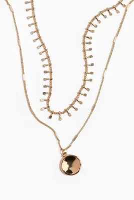 Collier à deux rangs - Doré