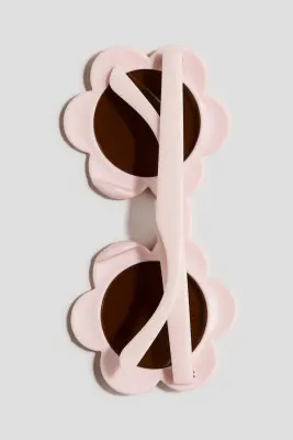 Lunettes de soleil fleurs - Rose clair