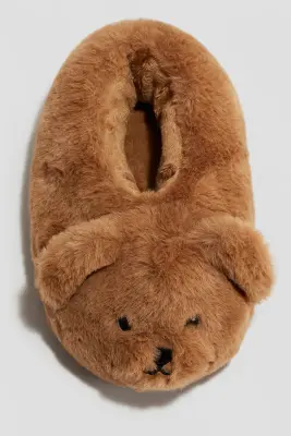 Chaussons nounours - Marron
